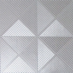 Silver Foil Diamond Geometric Wallpaper Textured Vinyl Shimmer