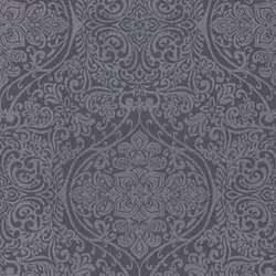 Arthouse Kiss Foil Ogee Silver Charcoal Wallpaper 903309