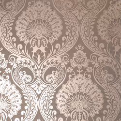Luxe Damask Chocolate Rose Gold sw12
