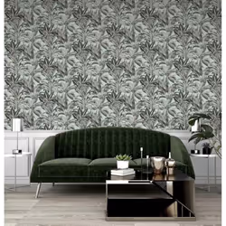 Arthouse Greenhouse Plants Leaves Wallpaper Tropical Jungle Forest Foliage Roll - Mint Duck Egg 909500
