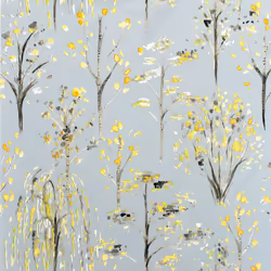 Watercolour Tree Grey/Ochre