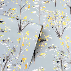 Watercolour Tree Grey/Ochre