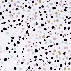 Dalmatian Pastel Wallpaper Arthouse White Black Animal Metallic Pink Teal Gold