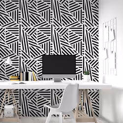 Arthouse Zebra Geometric Black White Wallpaper Modern Stylish