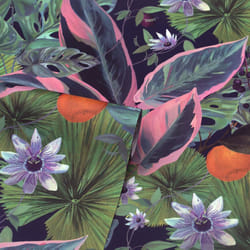 Arthouse Passion Flower Navy Paste The Wall Bedroom Quality Wallpaper