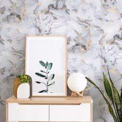 Arthouse Bahia Marble Mono Gold Wallpaper 923001