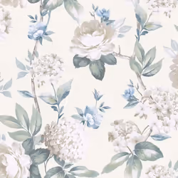 Arthouse Keeka Floral Blue Cream Wallpaper Flowers Nature Classic
