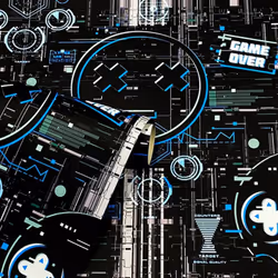 Arthouse Gaming Glitch Charcoal Blue Wallpaper 923900