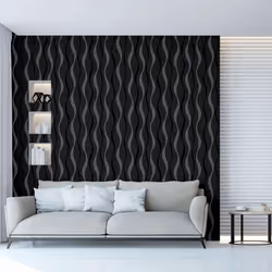 Arthouse Ribbon Geo Black Wallpaper Geometric Pattern Grey Silver Modern