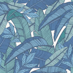 Arthouse Banana Leaves Blue Green Wallpaper Botanical Modern
