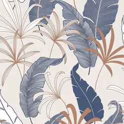 Arthouse Selago Beige Leaf Wallpaper Metallic Bronze Modern
