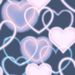 Arthouse Neon Heart Navy Pink Wallpaper Feature Wall Trendy Children's Room