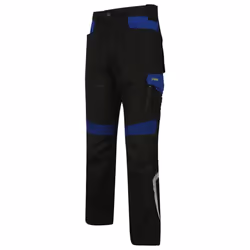 Goodyear Workwear Mens Reflective Knee Pad Pocket Flex Knee Cargo Trousers - Black/Royal Blue, 32L