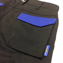 Goodyear Workwear Mens Reflective Knee Pad Pocket Flex Knee Cargo Trousers - Black/Royal Blue, 32L