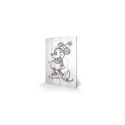 Disney Junior SW11130P Minnie Mouse Sketched Single Wood Print, Multi-Colour, 40 x 59 x 1.3 cm