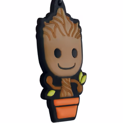 Disney Guardians of The Galaxy-Baby Groot Rubber Keychain, Metal, Multicoloured, 4 x 6 x 1.3 cm