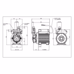 Stuart Turner Shower Pump Monsoon Standard 4.5 Bar Single Impeller Brass 46420