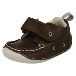 Boys Clarks Cruiser Shoes Cruiser Deck - F Fit - UK 5 Infant, Brown