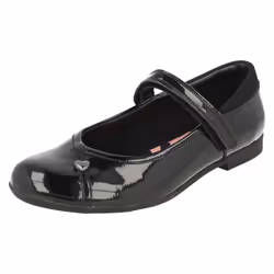 Girls Clarks School Shoes Movello Lo - E Fit - UK 7 Infant, Black