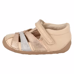 ) Girls Clarks Cruiser Shoes Little Mae - F Fit - UK 2 Infant, Rose Gold (Gold