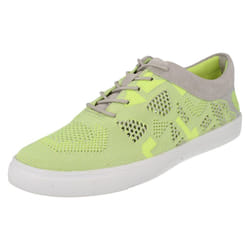 ) Ladies Clarks Casual Shoes Glove Glitter - D Fit - UK 4, Yellow Neon (Yellow