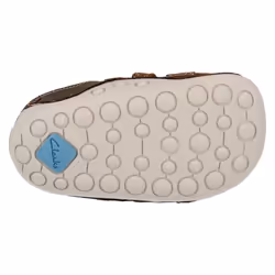 Boys Clarks Cruiser Shoes Tiny Myle - G Fit - UK 3, Brown Combi