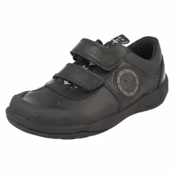 Boys Clarks School Shoes with Lights Jetsky Fun - F Fit - UK 7 Infant, Black
