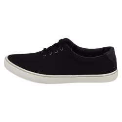 Men's Clarks Lace Up Casual Canvas Shoes Gosling Walk Black Fabric Size 7.5G