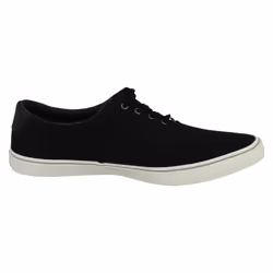 Men's Clarks Lace Up Casual Canvas Shoes Gosling Walk Black Fabric Size 7.5G