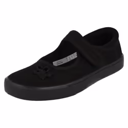 Girls Clarks Casual Pumps Hopper Go - F Fit - UK 8.5 Child, Black