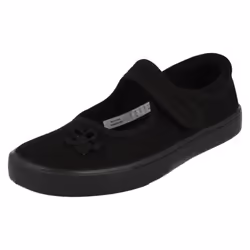 Girls Clarks Casual Pumps Hopper Go - G Fit - UK 10 Child, Black