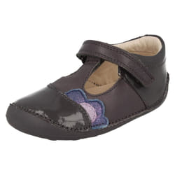 Infant Girls First Clarks Cruisers Little Caz - F Fit - UK 5 Infant, Grey