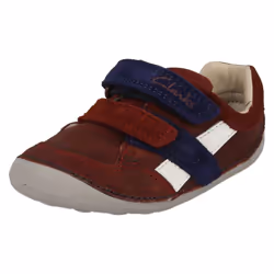 Boys Clarks Casual Cruisers Tiny Zakk - F Fit - UK 2.5 Infant, Brown