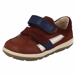Boys Clarks First Shoes SoftlyZakk - F Fit - UK 4, Brown