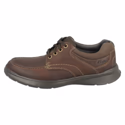 Mens Clarks Casual Shoes Cotrell Edge - H Fit - Brown, UK 9