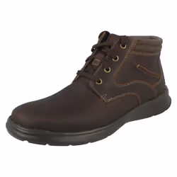 Mens Clarks Casual Lace Up Ankle Boots Cotrell Rise - G Fit - UK 7, Brown