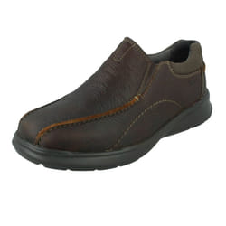 Mens Clarks Casual Slip On Shoes Cotrell Step - Brown, UK 8