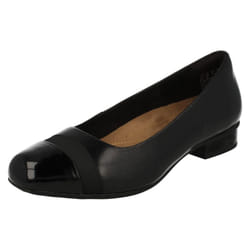 Ladies Clarks Smart Slip On Ballerina Style Pumps Keesha Rosa - E Fit - UK 3, Black