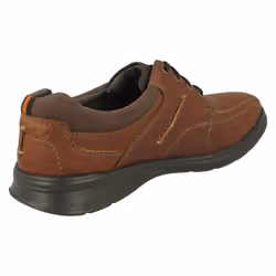 Mens Clarks Stitch Detailed Lace Up Shoes Cotrell Walk - Brown, UK 8.5