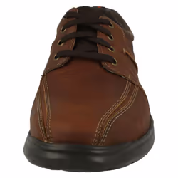 Mens Clarks Stitch Detailed Lace Up Shoes Cotrell Walk - Brown, UK 9.5