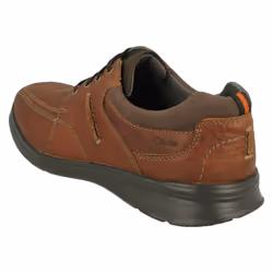 Mens Clarks Stitch Detailed Lace Up Shoes Cotrell Walk - Brown, UK 9.5