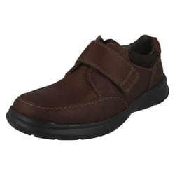Mens Clarks Stitch Detailed Lace Up Shoes Cotrell Walk - Black, UK 7