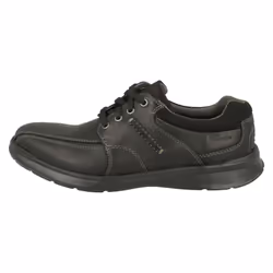 Mens Clarks Stitch Detailed Lace Up Shoes Cotrell Walk - Black, UK 8.5