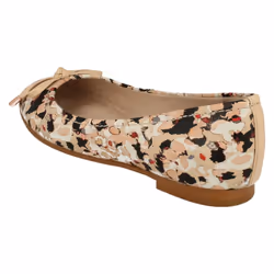 ) Ladies Clarks Flat Dolly Shoes Grace Lily - D Fit - UK 8, Floral (Beige
