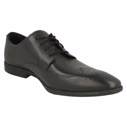 Mens Clarks Brogue Detailed Shoes Bampton Wing - G Fit - Black, UK 7.5