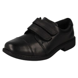 Boys Clarks School Shoes Scala Skye - H Fit - Black, UK 7 Infant