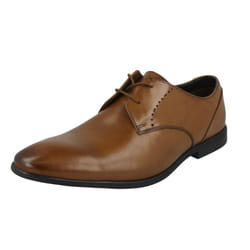 ) Mens Clarks Formal Lace Up Shoes Bampton Lace - G Fit - UK 7, Tan (Brown