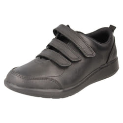 Boys Clarks Formal/School Shoes Scape Sky - H Fit - Black, UK 7.5 Infant