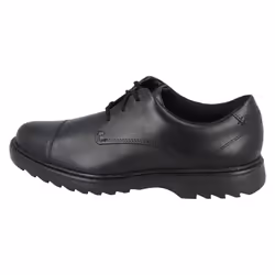 Boys Clarks Formal Lace Up School Shoes Asher Soar - F Fit - Black, UK 3 Child