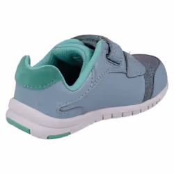 ) Infant Girls Clarks First Trainers Azon Maze - H Fit - UK 4 Infant, Denim Blue (Blue